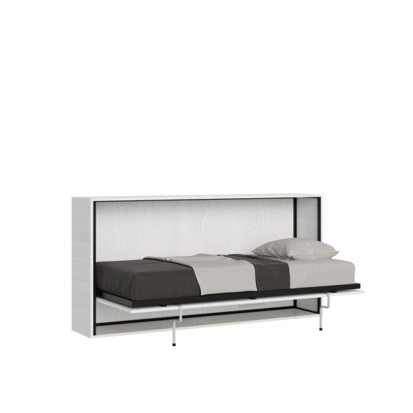 Letto Kando singolo orizzontale Bianco Frassino
