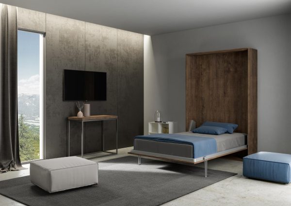 Letto 140 Kentaro verticale a scomparsa Noce - immagine 3