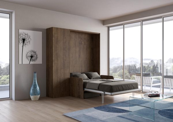 Letto 120 Sofà Kentaro Noce con colonna sx-dx - immagine 3