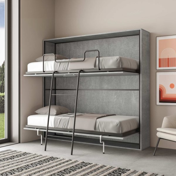 Letto Kando doppio orizzontale Cemento - immagine 2