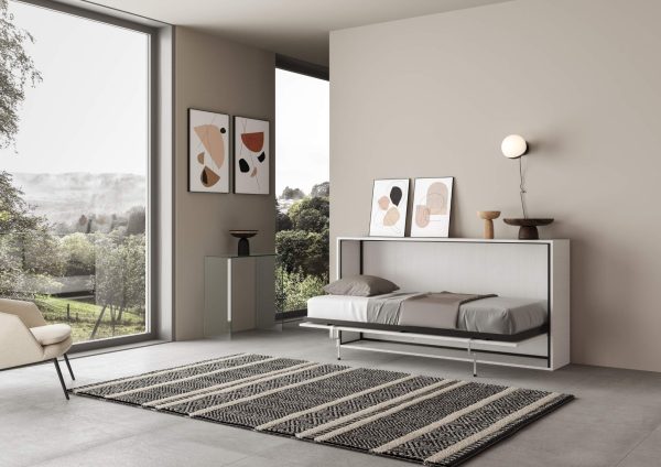 Letto Kando singolo orizzontale Bianco Frassino - immagine 4