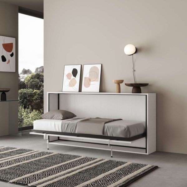 Letto Kando singolo orizzontale Bianco Frassino - immagine 2