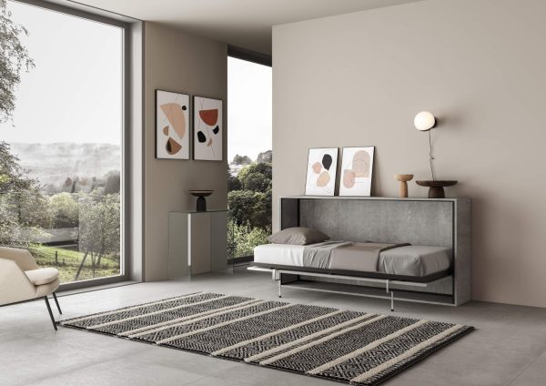 Letto Kando singolo orizzontale Cemento - immagine 4