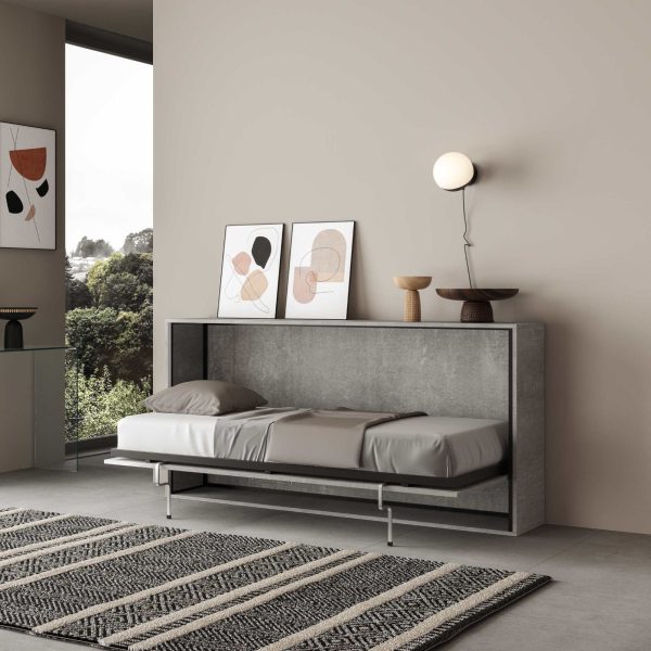 Letto Kando singolo orizzontale Cemento - immagine 2