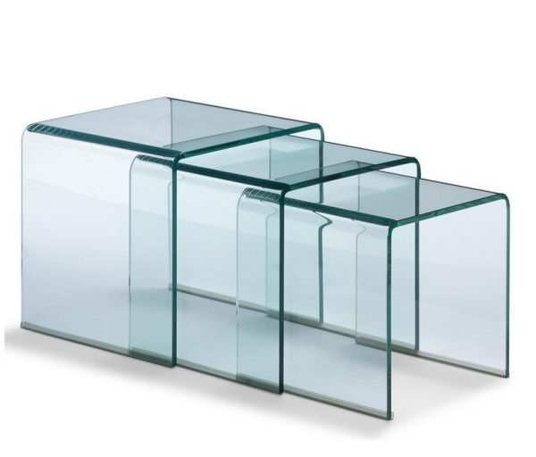Trittico Nest tavolini trasparenti 34x34x34-38x38x38-42x42x42 - immagine 3
