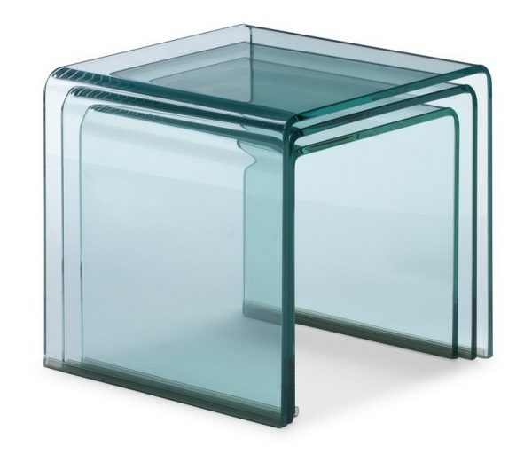 Trittico Nest tavolini trasparenti 34x34x34-38x38x38-42x42x42 - immagine 4