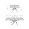 Tavolo allungabile 90x130/234 cm Volantis Premium Bianco Frassino telaio 4/C - immagine 5