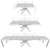 Tavolo Volantis Allungabile piano Cemento 90x180 Allungato 440 telaio Antracite - immagine 8