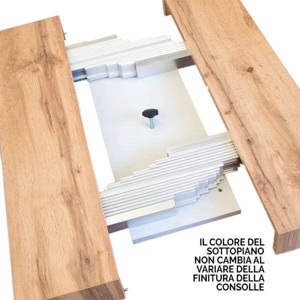 Consolle Tecno Quercia Natura telaio Antracite - immagine 5