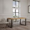 Tavolo allungabile 90x200/304 cm Tecno Quercia Natura telaio Antracite - immagine 2