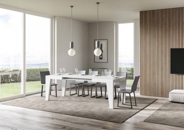 Tavolo allungabile 90x120/224 cm Naxy Bianco Frassino - immagine 3