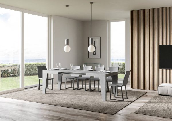 Tavolo allungabile 90x120/224 cm Naxy Cemento - immagine 3