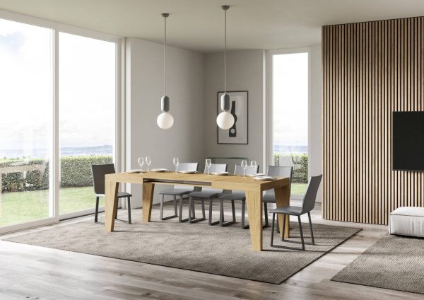 Tavolo Naxy Allungabile Quercia Natura 90x130 Allungato 234 - immagine 3
