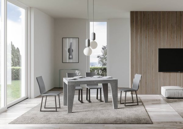 Tavolo allungabile 90x120/224 cm Naxy Cemento - immagine 2