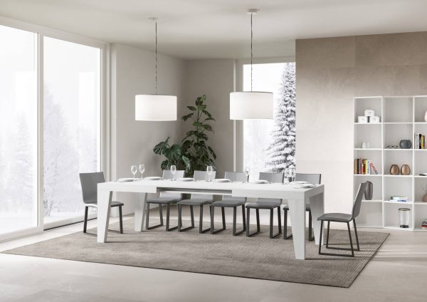 Tavolo Naxy Allungabile Bianco Frassino 90x180 Allungato 284 - immagine 3