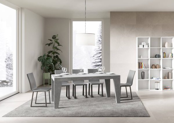 Tavolo Naxy Allungabile Cemento 90x180 Allungato 440 - immagine 2