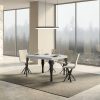 Tavolo allungabile 90X140/244 cm Paxon Bianco Frassino telaio Antracite - immagine 2