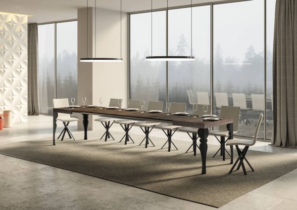 Tavolo Paxon Allungabile piano Noce 90x160 Allungato 420 telaio Antracite - immagine 4