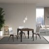 Tavolo allungabile 90x90/246 cm Paxon Premium Noce telaio Antracite - immagine 2