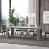 Tavolo Roxell Allungabile Cemento 90x90 Allungato 246 - immagine 3