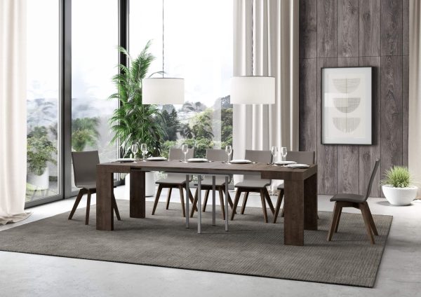 Tavolo allungabile 90x90/246 cm Roxell Noce - immagine 3