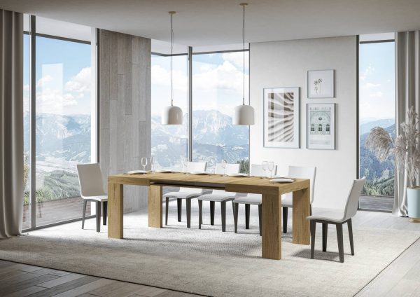 Tavolo Roxell Allungabile Quercia Natura 90x130 Allungato 390 - immagine 3