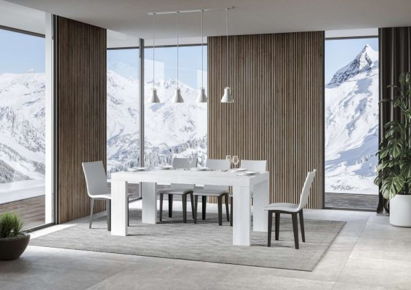 Tavolo Roxell Allungabile Bianco Frassino 90x180 Allungato 284 - immagine 2