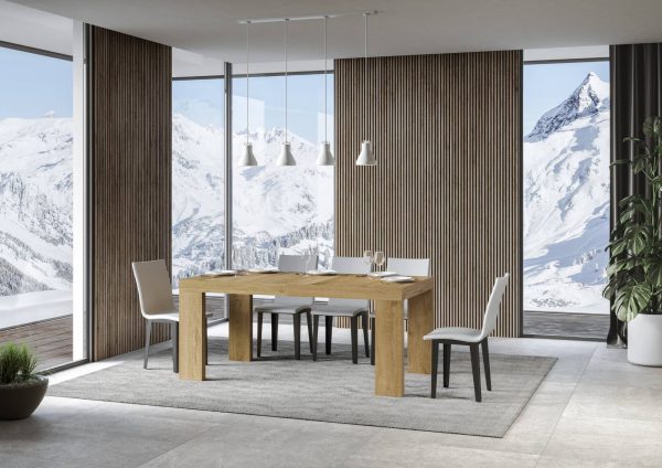 Tavolo Roxell Allungabile Quercia Natura 90x160 Allungato 420 - immagine 2