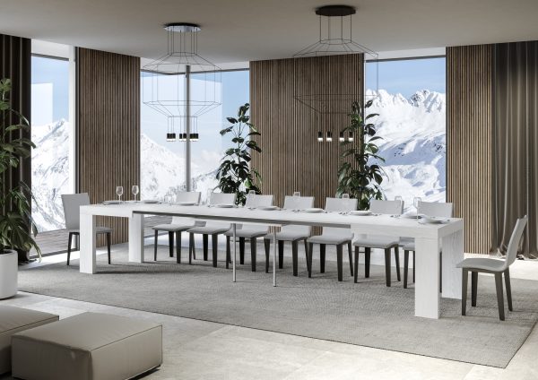 Tavolo allungabile 90x120/380 cm Roxell bianco frassino - immagine 4