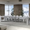 Tavolo allungabile 90x140/400 cm Roxell cemento - immagine 4