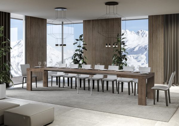 Tavolo Roxell Allungabile Noce 90x130 Allungato 390 - immagine 4