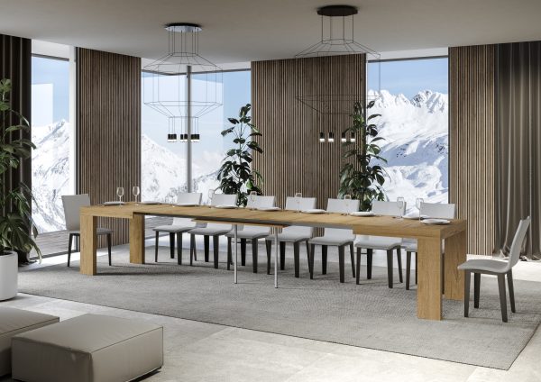 Tavolo Roxell Allungabile Quercia Natura 90x160 Allungato 420 - immagine 4