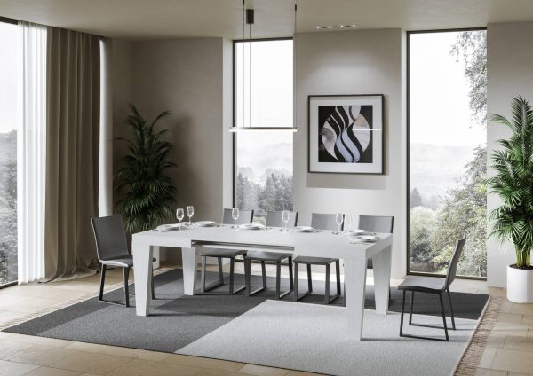 Tavolo Spimbo Allungabile Bianco Frassino 90x130 Allungato 234 - immagine 3
