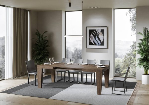 Tavolo Spimbo Allungabile Noce 90x130 Allungato 234 - immagine 3