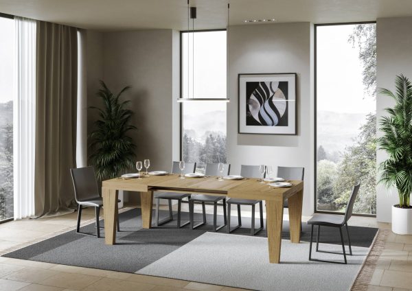 Tavolo Spimbo Allungabile Quercia Natura 90x130 Allungato 390 - immagine 3