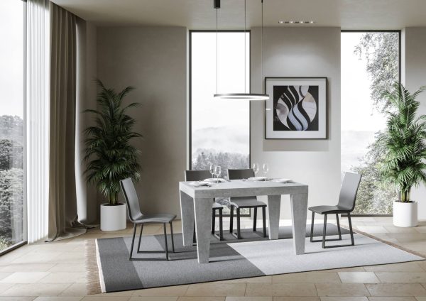 Tavolo Spimbo Allungabile Cemento 90x130 Allungato 234 - immagine 2