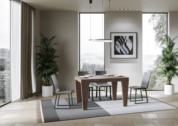 Tavolo Spimbo Allungabile Noce 90x130 Allungato 234 - immagine 2