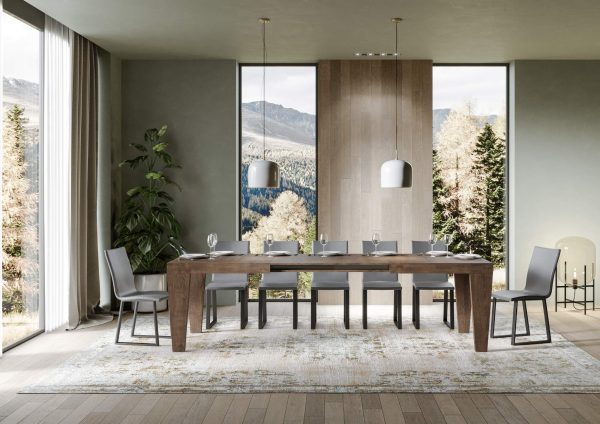 Tavolo Spimbo Allungabile Noce 90x180 Allungato 284 - immagine 3