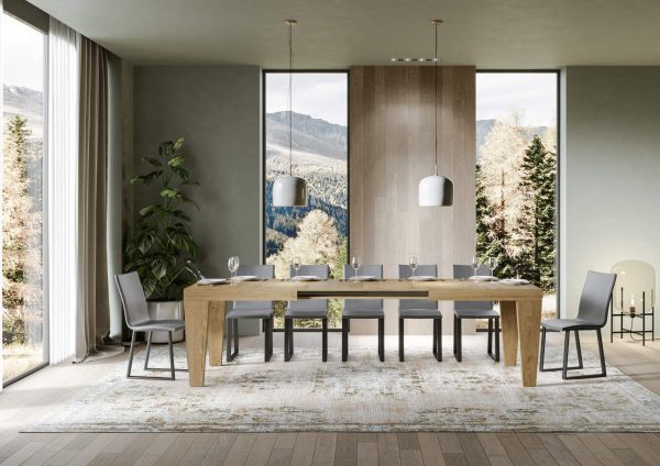 Tavolo Spimbo Allungabile Quercia Natura 90x180 Allungato 440 - immagine 3