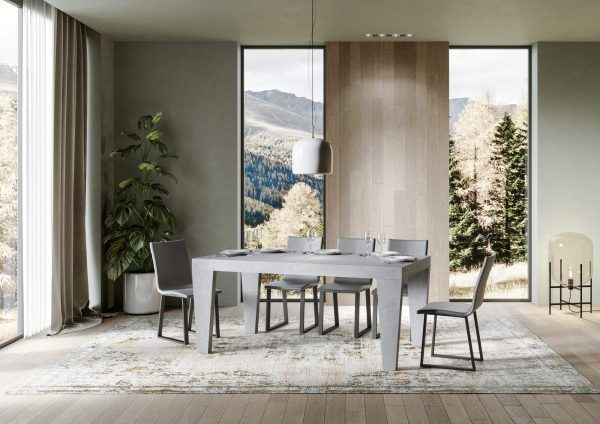 Tavolo Spimbo Allungabile Cemento 90x160 Allungato 420 - immagine 2
