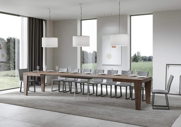 Tavolo Spimbo Allungabile Noce 90x160 Allungato 420 - immagine 4