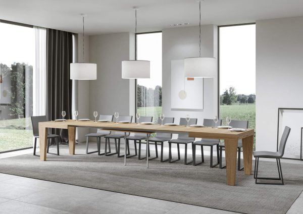 Tavolo Spimbo Allungabile Quercia Natura 90x180 Allungato 440 - immagine 4