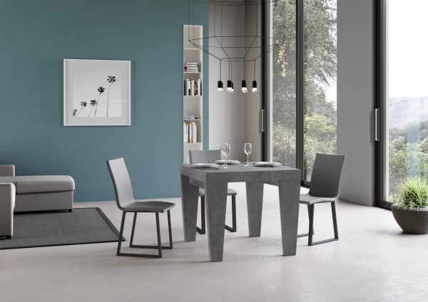 Tavolo Spimbo Allungabile Cemento 90x90 Allungato 246 - immagine 2