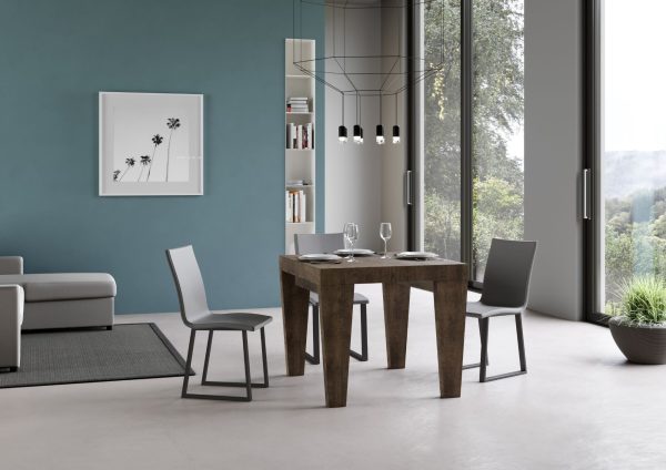 Tavolo Spimbo Allungabile Noce 90x90 Allungato 246 - immagine 2