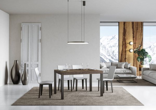 Tavolo allungabile 90x120/380 cm Everyday noce gambe antracite - immagine 2