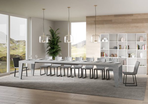 Tavolo Naxy Allungabile Cemento 90x180 Allungato 440 - immagine 4