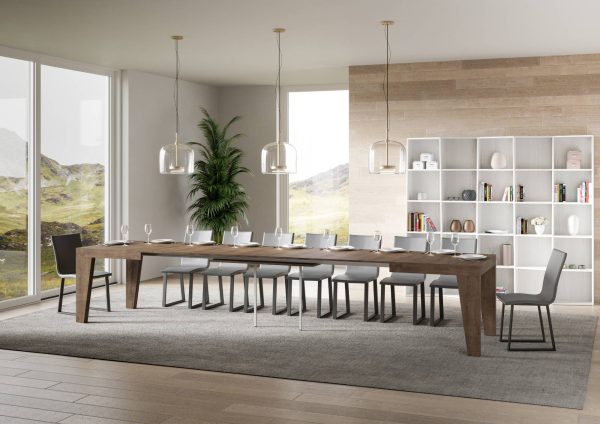 Tavolo Naxy Allungabile Noce 90x130 Allungato 390 - immagine 3