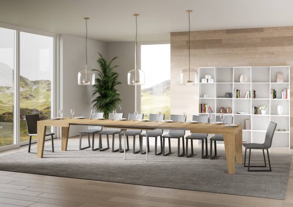 Tavolo Naxy Allungabile Quercia Natura 90x160 Allungato 420 - immagine 4
