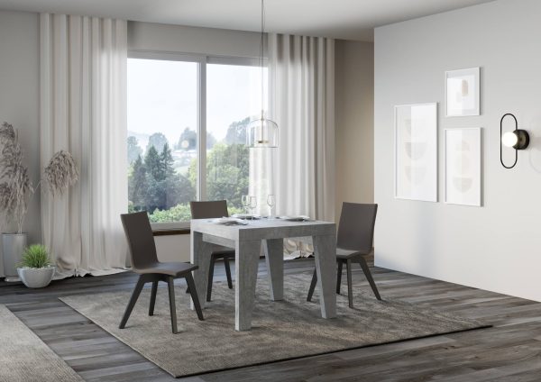 Tavolo Naxy Allungabile Cemento 90x90 Allungato 246 - immagine 2