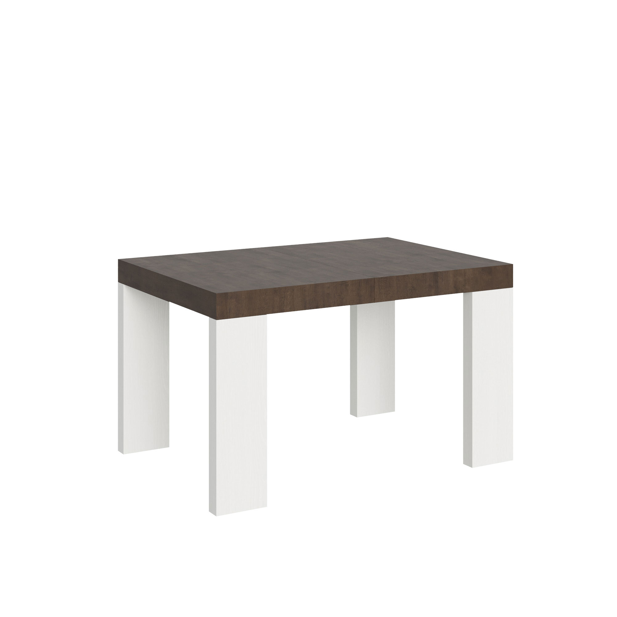 Itamoby Tavolo Roxell Allungabile Piano Noce Gambe Bianco Frassino 90×130 Allungato 234